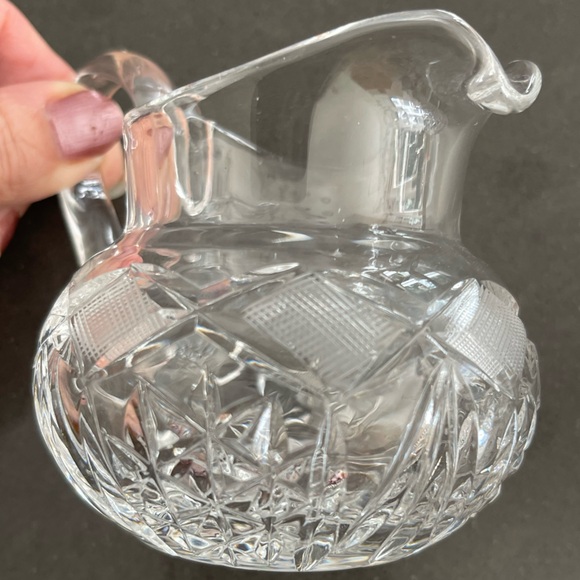 VINTAGE CRYSTAL CREAM & SUGAR SET WITH TRAY! - Picture 7 of 16